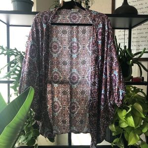 L.A. Hearts Patterned Bohemian Kimono- One Size